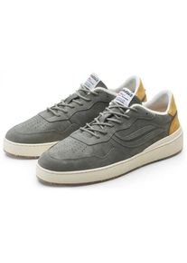 Genesis Footwear Herren-Sneaker Nubuk G-Soley Grau-Ocker 40