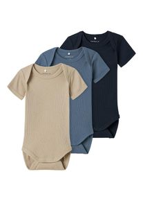 name it, Garçons Barboteuse / body, beige foncé / marine / saphir