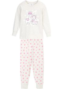 Pyjama aus reiner Bio-Baumwolle (2-tlg. Set) in weiss, Grösse 104/110, 100% Baumwolle, bonprix