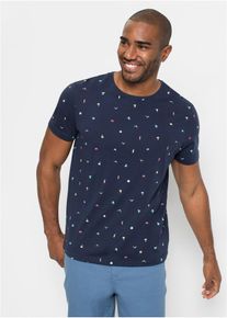 T-Shirt aus reiner Bio-Baumwolle in blau, Grösse 48/50 (M), 100% Baumwolle, bonprix