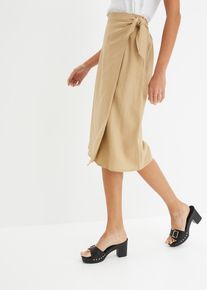 Wickelrock in beige, Grösse 54, bonprix