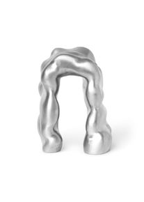 ferm LIVING - Morf Skulptur und Buchstütze, H 18,5 cm, Aluminium gebürstet