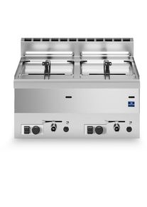 Gastro Gas-Fritteuse, Tischmodell, 8+8 Liter, 600 x 600 x 300 mm / Friteuse