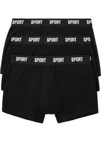 Boxershorts eng (3er Pack) in schwarz, Grösse 5 (M), 95% Baumwolle, bonprix