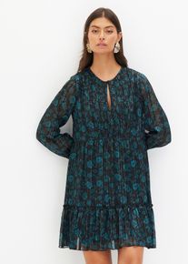 Chiffonkleid in schwarz, Grösse 38, bonprix
