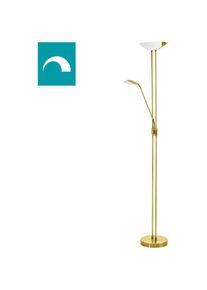 Eglo LED Stehlampe »BAYA LED«, 3 flammig-flammig grau messingfarben