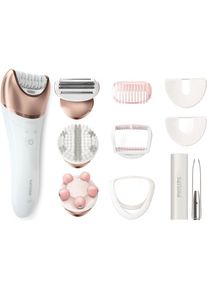 Philips Epilierer »BRE651/00«, 8 St. Aufsätze, Wet&Dry, mit 8 Aufsätzen und Pinzette weiß Inkl. Ladyshave-, Massage-, Peelingaufsatz, Skin...
