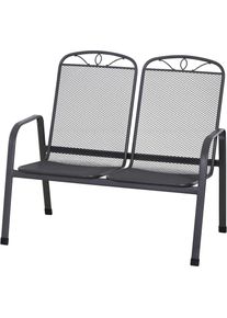 siena GARDEN Gartenbank »Elda«, 2er Bank, Streckmetall matt-anthrazit schwarz