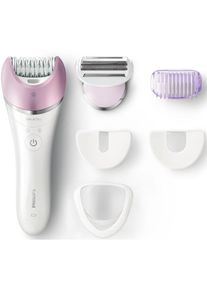 Philips Epilierer »BRE635/00«, 5 St. Aufsätze, Satinelle Advanced, wet&dry, inkl. Scherkopf + 4 Zubehörteilen weiß