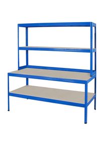 Quelle Werkbank, Gesamtmaße BxTxH 1800x600/300x1800 mm bunt Werkbänke