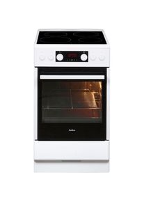 Amica Induktions-Standherd »SHI 905 100 W«, SHI 905 100 W, Steam Clean, RapidWarmUp-Funktion weiß versenkbare Knebel und SoftClose Tür