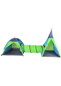 KNORRTOYS® Spielzelt »Zeltstadt Zenovia, Green-Blue«, mit Spieltunnel bunt Green-Blue