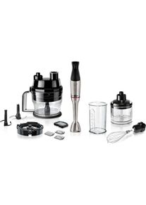 Bosch Stabmixer »ErgoMaster Serie 6 MSM6M8X1«, 1200 W, Set: Mixstab, Foodprozessor mit Würfelschneider, Zerkleinerer, uvm schwarz