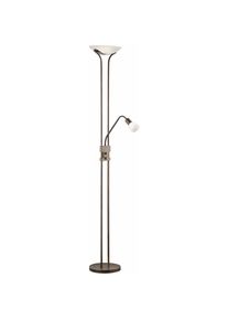 Trio LEUCHTEN LED Deckenfluter »Santo II«, 2 flammig-flammig, integrierter Dimmer, Flexibel braun rostbraun
