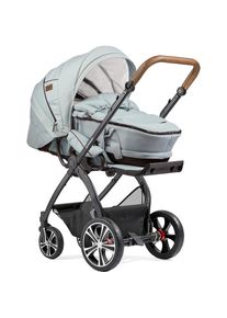Gesslein Kombi-Kinderwagen »FX4 Classic, schwarz/tabak, Mintgrün meliert/Punkte mint/silber«, mit Tragetasche C4 Next; zum Teil aus recyceltem...