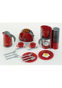 klein Kinder-Küchenset »Bosch Frühstückset«, (Set, 16 tlg.), Wasserkocher mit Wasser befüllbar rot 0bis3 rot/grau