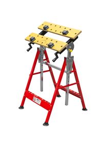 HOLZMANN-MASCHINEN HOLZMANN Werkbank »WST10«, Höhe/Länge: 84, 5-124x60, 5 cm rot