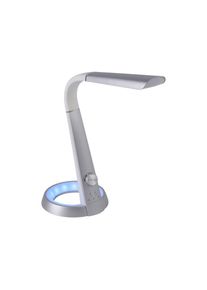 Paul Neuhaus Tischleuchte »BILL«, 2 flammig-flammig, CCT - tunable white, dimmbar über Drehdimmer, RGB, getrennt schaltbar grau aluminiumfarben
