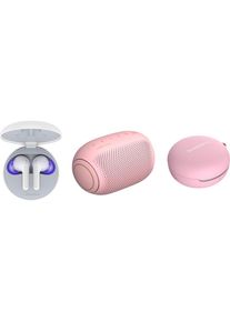 LG In-Ear-Kopfhörer »FN6 Macaron Jellybean«, Bluetooth, Sprachsteuerung-Noise-Reduction-LED Ladestandsanzeige-UV-Reinigung, inkl. Bluetooth-Speaker...