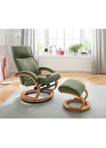 Inosign Relaxsessel »Lille«, aus weichem Luxus-Microfaser Bezug und Holzgestell, Sitzhöhe 46 cm grün