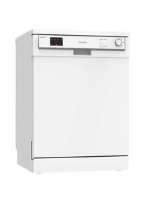 Sharp Standgeschirrspüler, QW-HX12F47EW-DE, 12 l, 13 Maßgedecke weiß