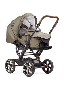 Gesslein Kombi-Kinderwagen »F10 Air+, schwarz/tabak mit Tragetasche C1 Lift, khaki/Zebra«, Design & Handarbeit aus Deutschland grün
