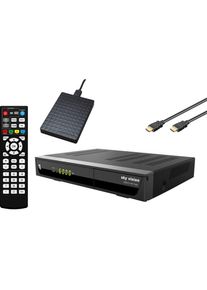 SKY VISION SAT-Receiver »2000 S-HD Twin + ext. USB HDD 1TB«, (LAN (Ethernet) USB-Mediaplayer) schwarz Mehrsprachige Menüführung