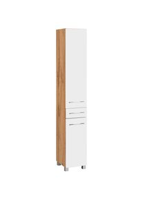 HELD MÖBEL HELD MÖBEL Hochschrank »Soria« weiß eichefarben/weiß