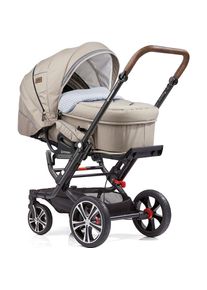 Gesslein Kombi-Kinderwagen &raquo;F6 Air+, schwarz/tabak, beige meliert/Sterne marine/jeansblau&laquo;, mit Tragetasche C2 Compact; zum Teil aus recyceltem...