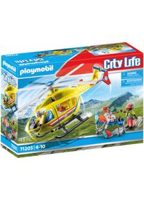 Playmobil® Konstruktions-Spielset »Rettungshelikopter (71203), City Life«, Made in Europe bunt