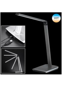 Fischer und Honsel FISCHER & HONSEL LED Schreibtischlampe »Bright«, 1 flammig-flammig silberfarben eisenfarben