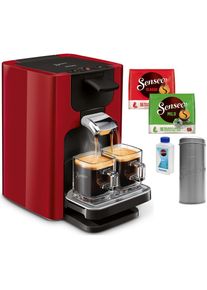 PHILIPS SENSEO Kaffeepadmaschine »SENSEO® Quadrante HD7865/80«, inkl. Gratis-Zugaben im Wert von € 23, 90 UVP rot Kaffeemaschine