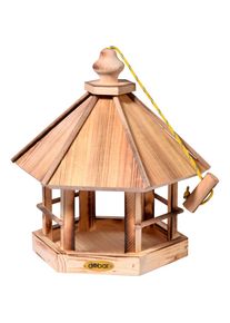 DOBAR GREEN LABEL Vogelhaus »Caliente«, BxTxH: 29x29x34 cm, mit Kordel, Kiefer geflammt braun braun/natur/holzfarben