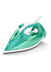 Philips Dampfbügeleisen »GC4537/70 Azur«, 2400 W, (200g Dampfstoß, SteamGlide-Bügelsohle) weiß/türkis blau Bügeleisen