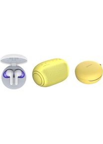 LG In-Ear-Kopfhörer »FN6 Macaron Jellybean«, Bluetooth, Sprachsteuerung-Noise-Reduction-LED Ladestandsanzeige-UV-Reinigung, inkl. Bluetooth-Speaker...