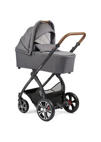 Gesslein Kombi-Kinderwagen &raquo;FX4 Classic, schwarz/tabak mit Wanne CX3, grau meliert/Giraffe&laquo;, Design & Handarbeit aus Deutschland schwarz