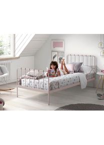 Vipack Jugendbett »Alice«, Metallbett, mit Lattenrost rosa
