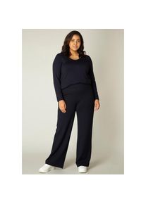 Base Level Curvy Treggings »Arah«, Moderne weite Form blau 58 (60) N-Gr navy darl blue Tregging Arah von BASE-LEVEL-CURVY