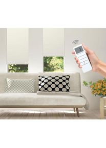 GOOD LIFE Elektrisches Rollo »Vau - SMART HOME«, Lichtschutz, ohne Bohren, mit Fernbedienung beige creme/weiß + weiß
