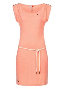 Ragwear Sommerkleid 'Chego' Damen Gr&ouml;&szlig;e 38 braun / koralle / wei&szlig;