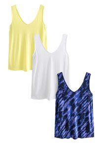 next, Femmes Haut, bleu / jaune / blanc