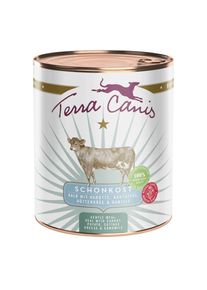 6x 800 g First Aid Schonkost Kalb mit Karotte, Kartoffel, Hüttenkäse & Kamille Terra Canis Nassfutter für Hunde