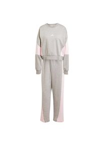 adidas Sportswear Trainingsanzug 'Laziday' Damen, graumeliert / rosa, Größe XXXL/4XL