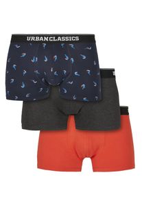 Urban Classics Boxershorts Herren Gr&ouml;&szlig;e M nachtblau / himmelblau / orangerot / schwarzmeliert