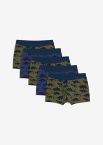Boxershorts mit weicher Baumwolle (5er-Pack) in blau, Grösse 128/134, 95% Baumwolle, bonprix