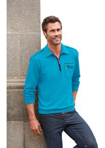 Catamaran Herren Langarm-Poloshirt türkis