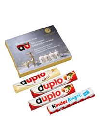 Werbeartikel: 4er "Advent"s-Duplo-Pack (2x Duplo klassisch, 1x Duplo weiß und 1x Kinder Riegel) | | mit deinem Logo bedrucken