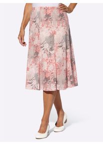 WITT Damen Jerseyrock in Schlupfform, flamingo-grau-bedruckt, Größe 20, 70% Polyester, 30% Viskose