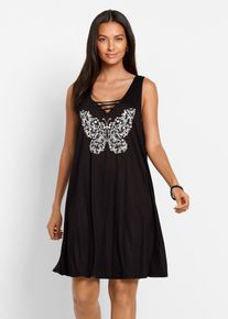 Transparentes Strandkleid aus Viskose in schwarz, Grösse 40/42 (M), bonprix