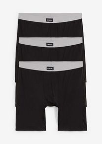 Lange Boxershorts eng (3er Pack) in schwarz, Grösse 8 (XXL), 95% Baumwolle, bonprix